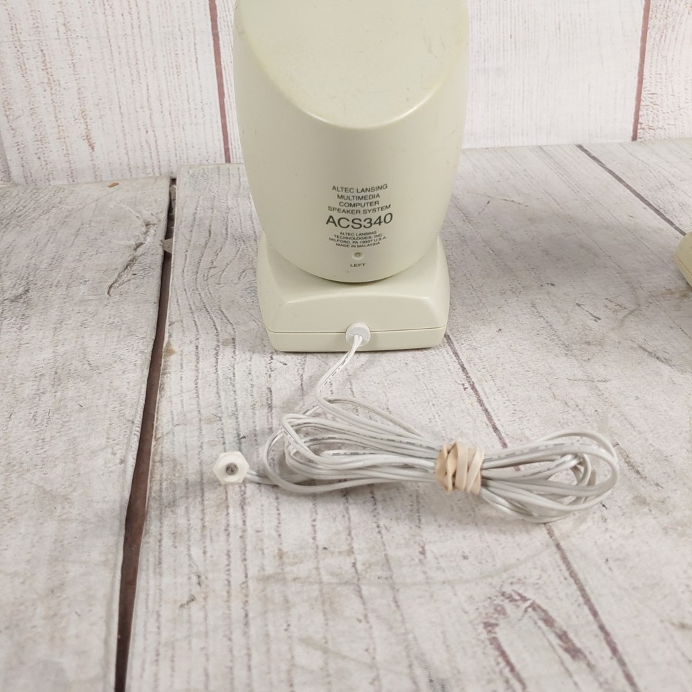 Altec Lansing ACS340 - Multimedia Computer Wired 3.5mm Speakers - TESTED WORKING