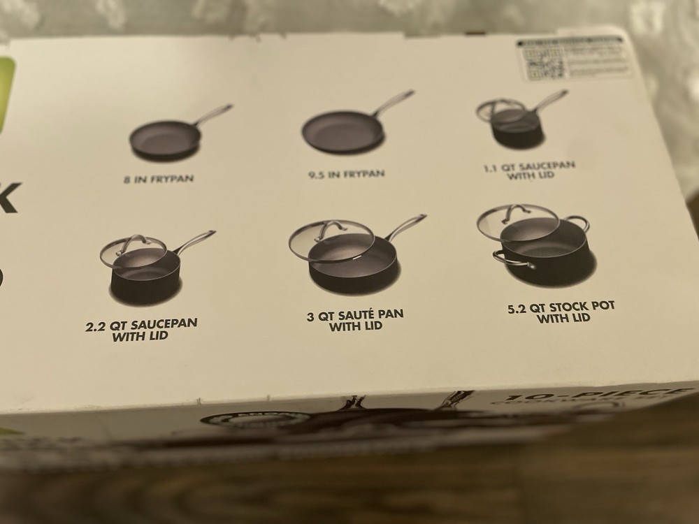 GreenPan Lima Collection Nonstick HardAnodized 10pc Cookware Set