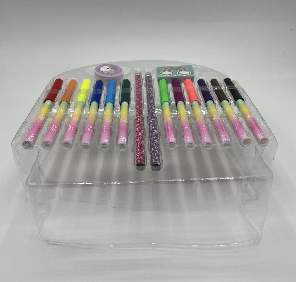Unicorn Rolling Stationery Set (Only) Lavender Combo