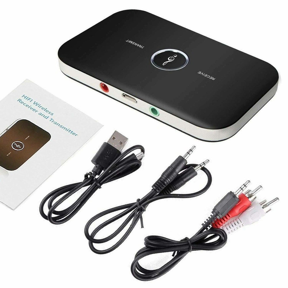 Bluetooth V4 Transmitter & Receiver Wireless A2DP Audio 3.5mm Aux Adapter Hub A6