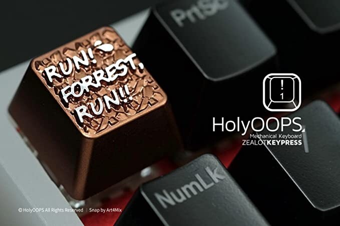 Customized Keycaps, HolyOOPS Run Forest Run Double Anodized Aluminum C1