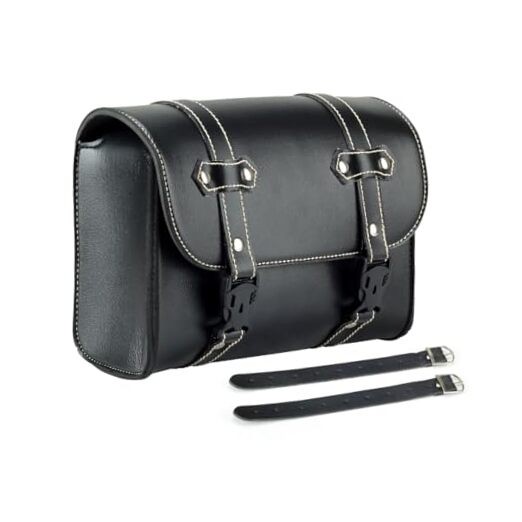 Motorcycle Tool Bag, Leather Handlebar Bag Front Fork Bag, Sissy Bar Bag
