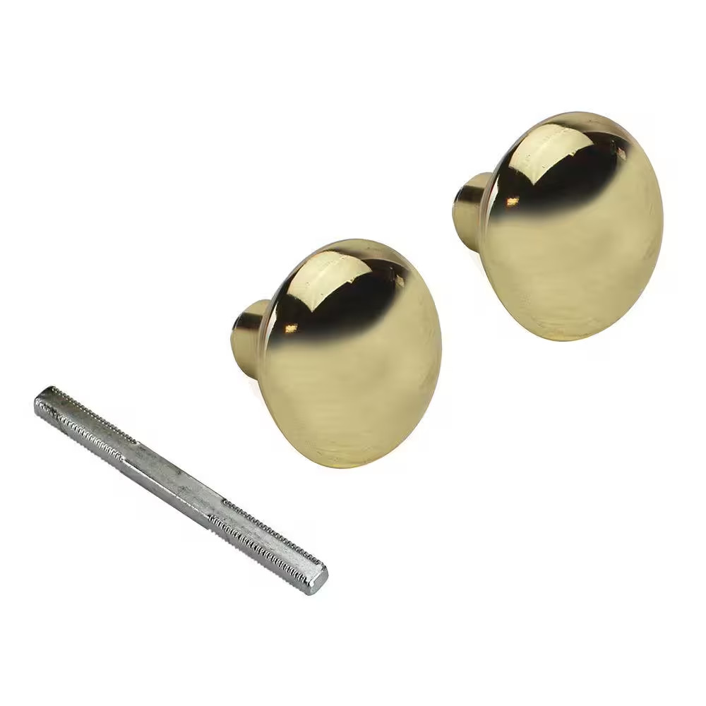 2-1/4 In. Solid Brass Door Knob (2 per Pack)