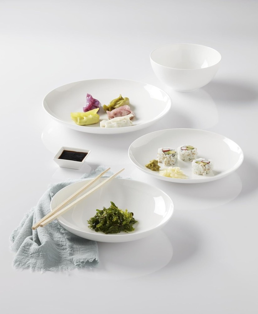 Lenox 899187 Studio 1414 Coupe 18-Piece Dinnerware Set, Service For 6
