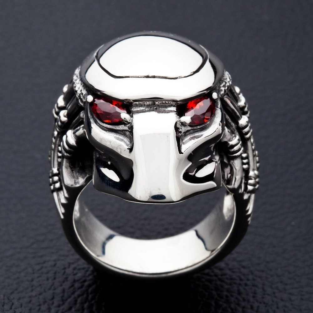 Sterling Silver Predator Head Ring