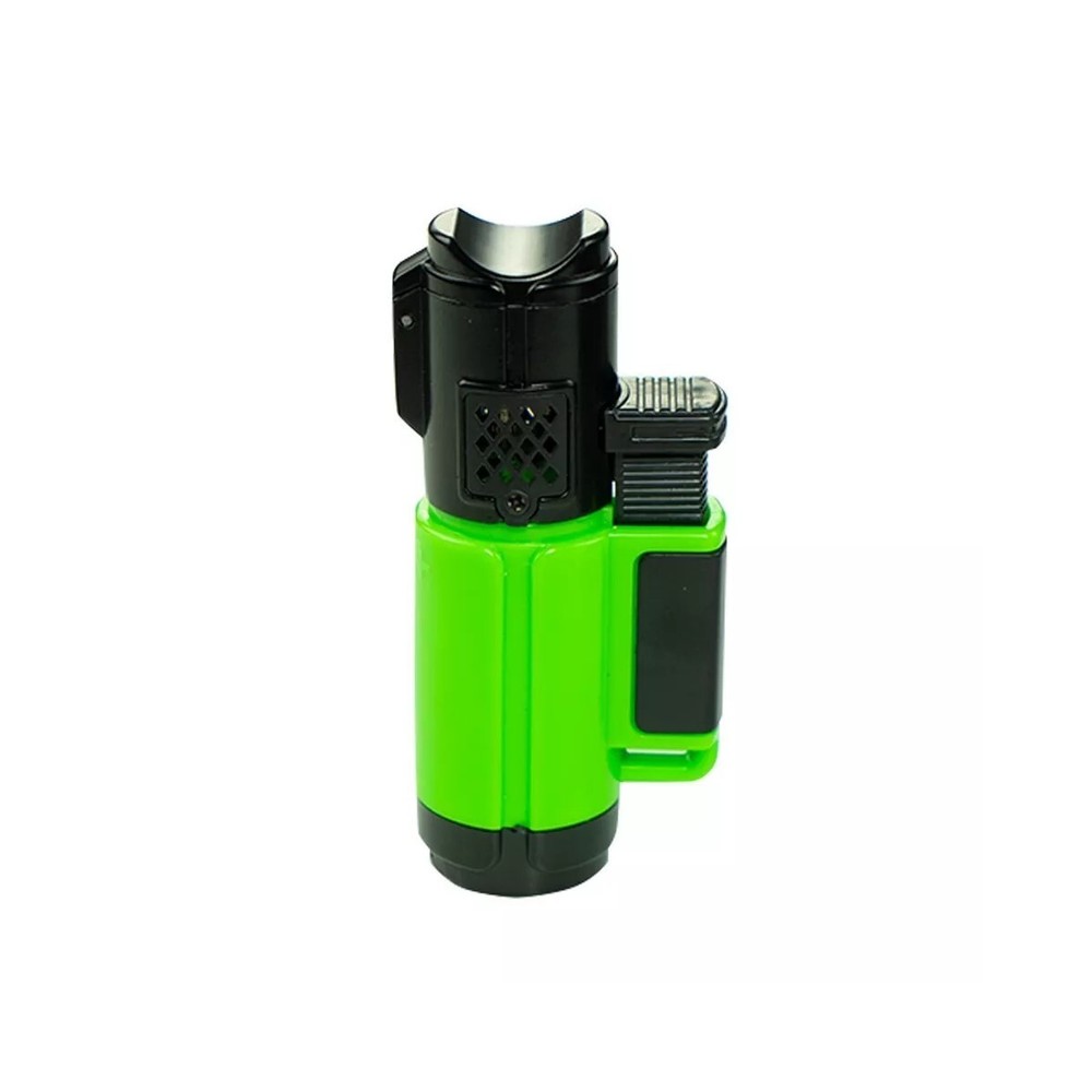 Triple Jet Flame Torch Lighter Refillable Lockable Windproof W/ Puncher/1 piece