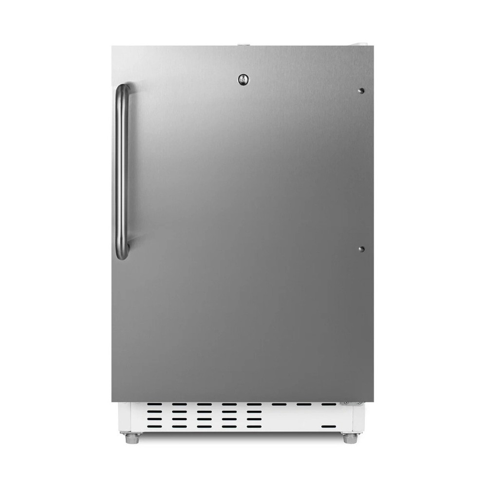 Summit ALRF48CSS 19" Undercounter Freezer/Refrigerator w/ 1 Solid Door, 3 Gla...
