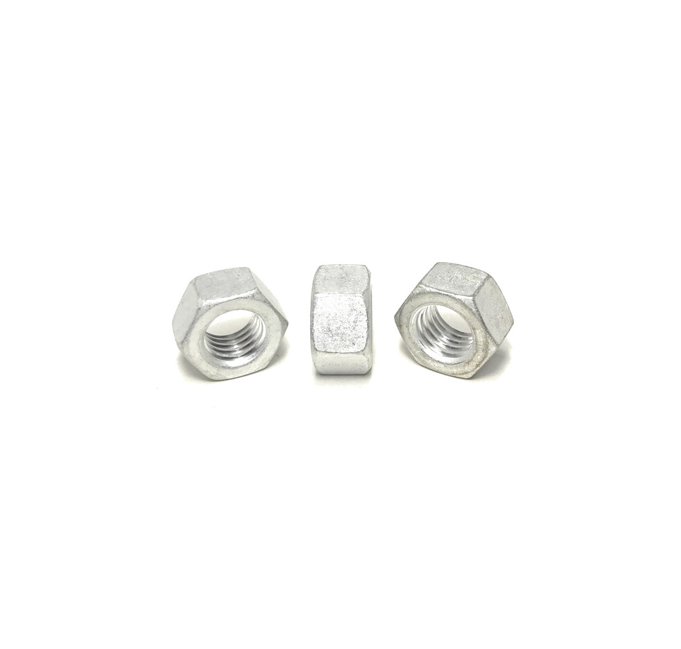 (10) 1/2-13 Finished Hex Nuts Aluminum - Solid Aluminum (10 Pieces)
