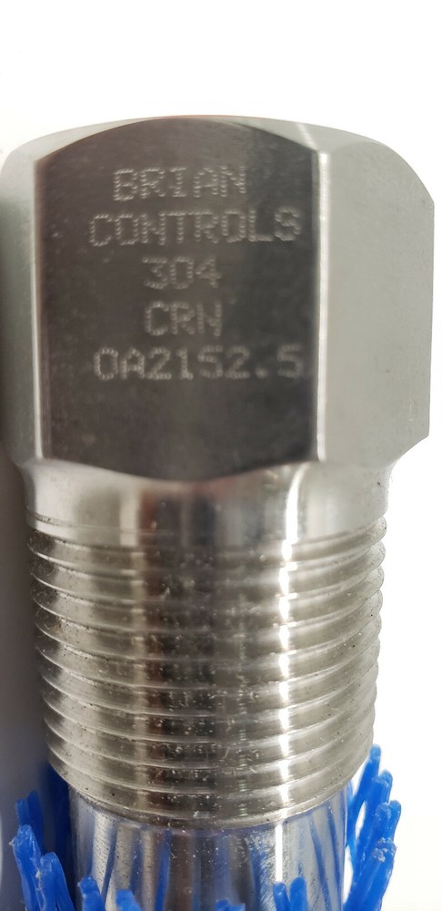 Brian Controls Thermowell 304 CRN 0A2152.5