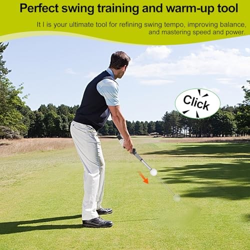 Retractable Golf Swing Aid for Golf Speed Training, Rhythm Click Golf Right