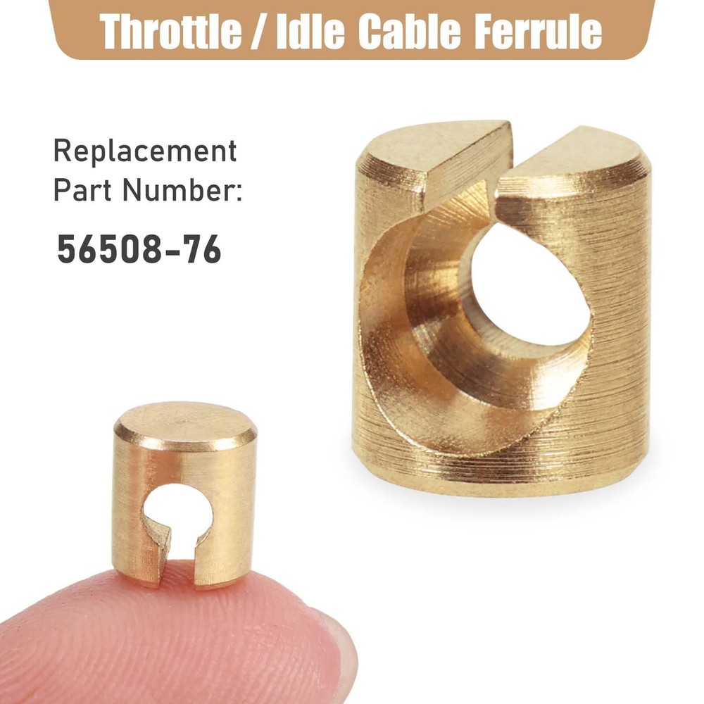 Throttle Cable Ferrules 12Pcs Replacement for Harley Davidson 1982-2017 56508-76