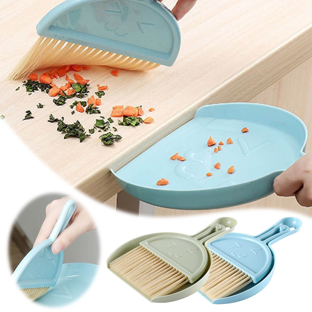 Small And Dustpan Set  Mini Pan And Brush Set  2Pack Portable Handheld Brom