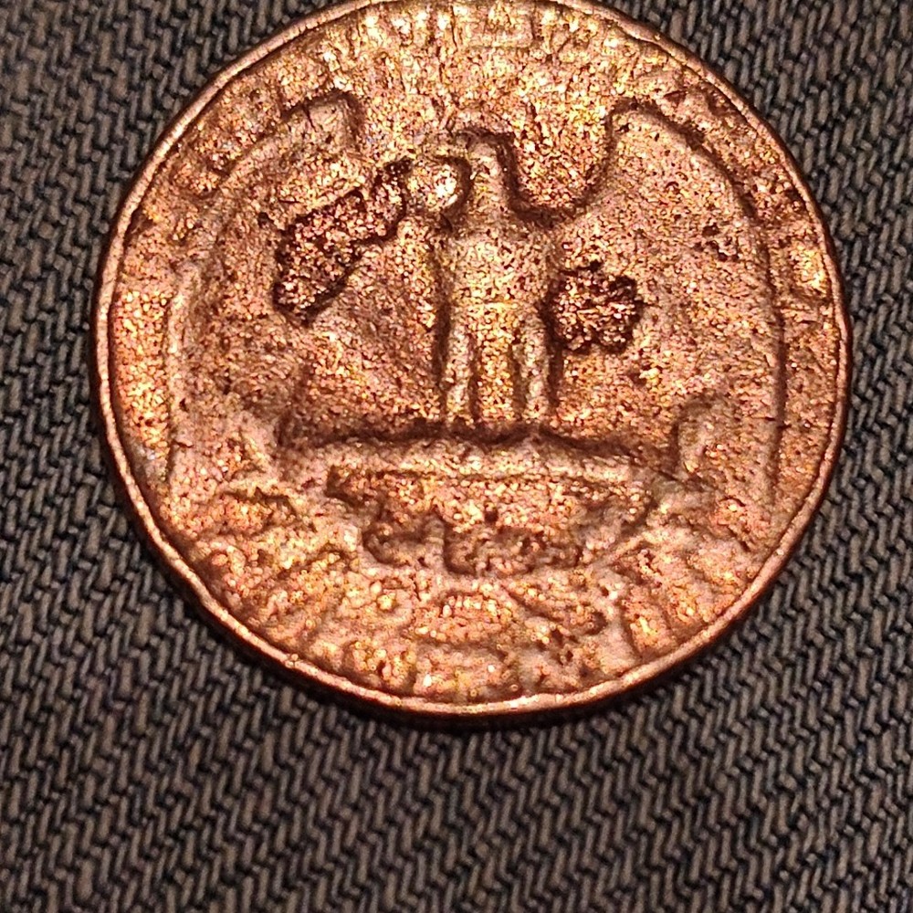 1974 Washington Quarter No Mint Mark Wrong Planchet Error Coin.