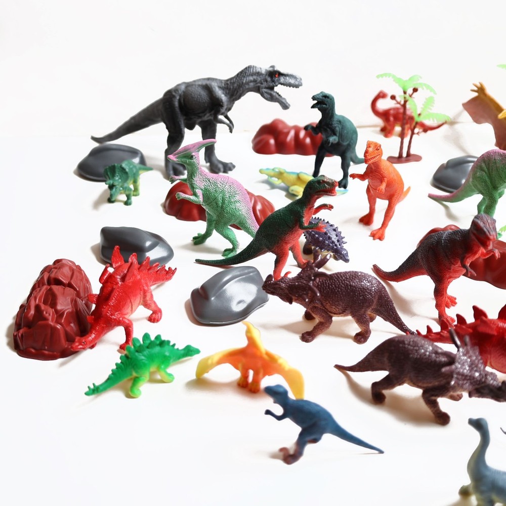 Dino Assorted Mini Dinosaur Figurines 55-Piece Set