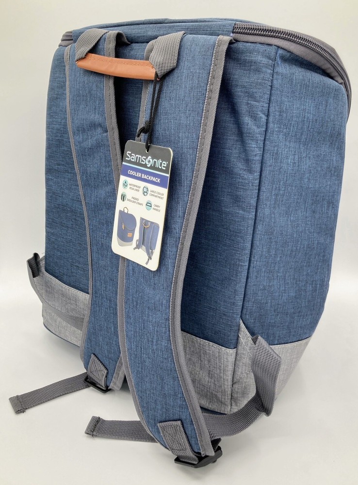 Samsonite Backpack Cooler Blue Insulated Waterproof, Padded Straps, Carry Handle