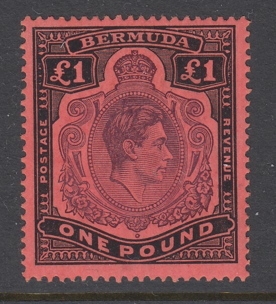 Bermuda, SG 121c, MLH, KGVI Key Plate