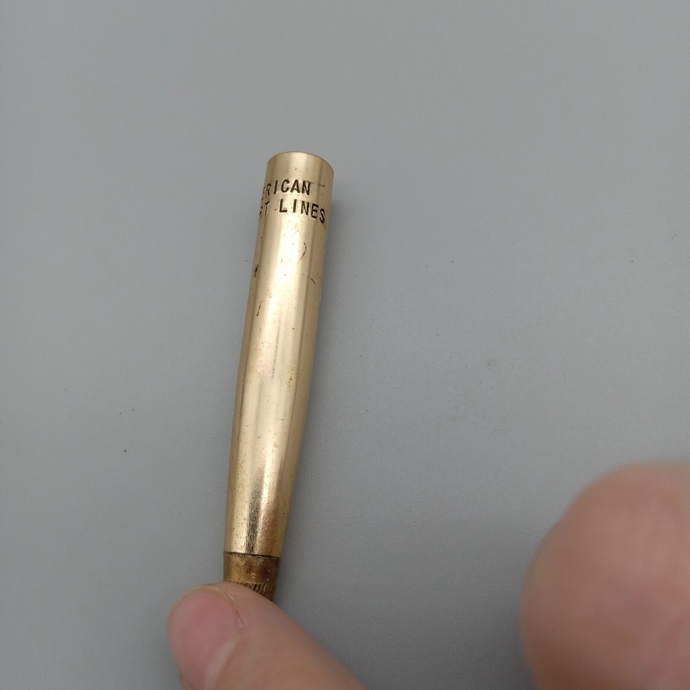 American Export Lines *BROKEN* Mechanical Pencil WRITING HALF Gold Tone