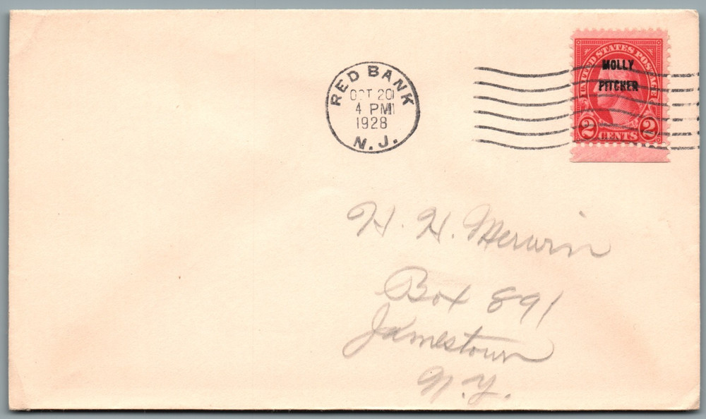 First Day Issue 1928-MOLLY PITCHER- WASHINGTON 2cents-pB405