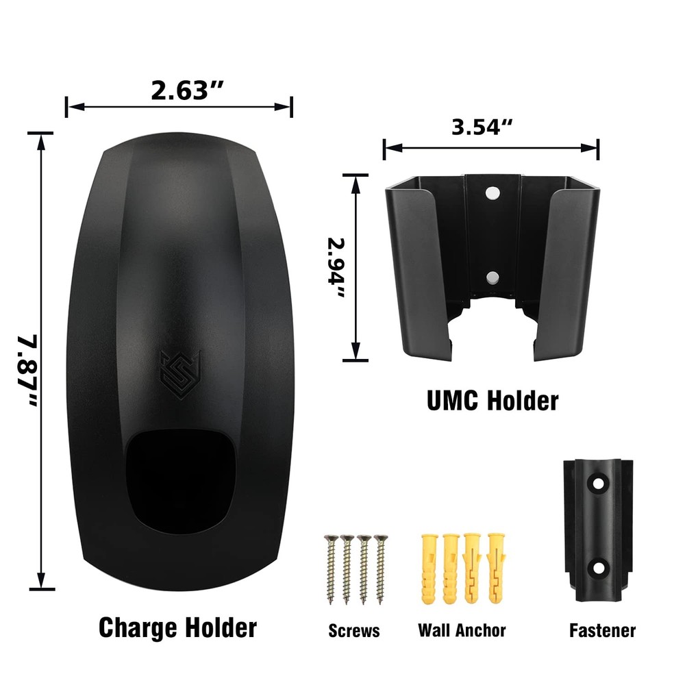 SEVEN SPARTA Charging Cable Holder with Chassis Bracket Compatible Black