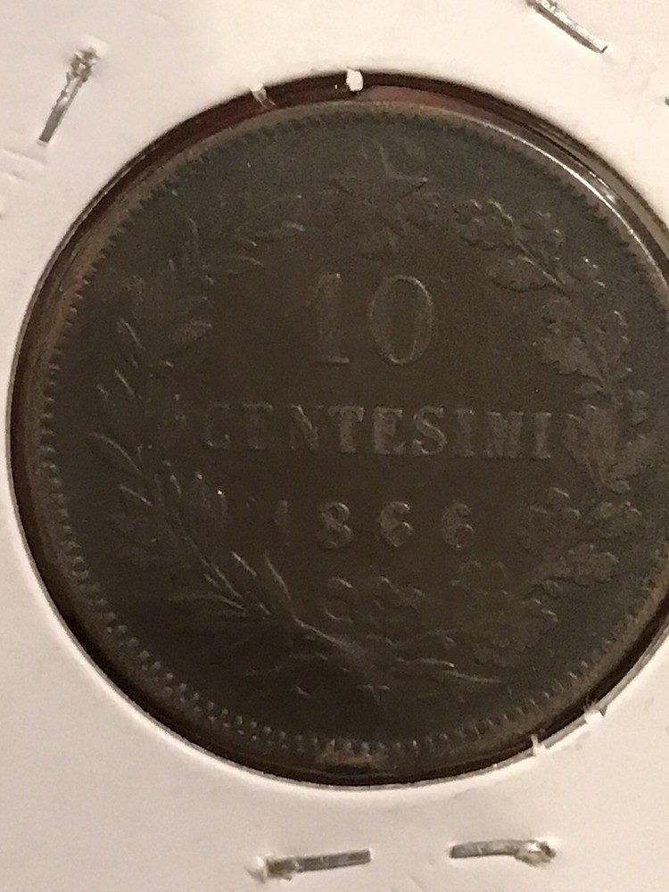 1866H Italy 10 Cent