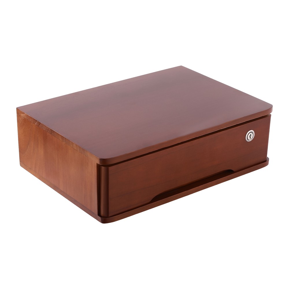 Desktop Storage Box, Desktop Storage Box with Lockable Drawer Office Supplies