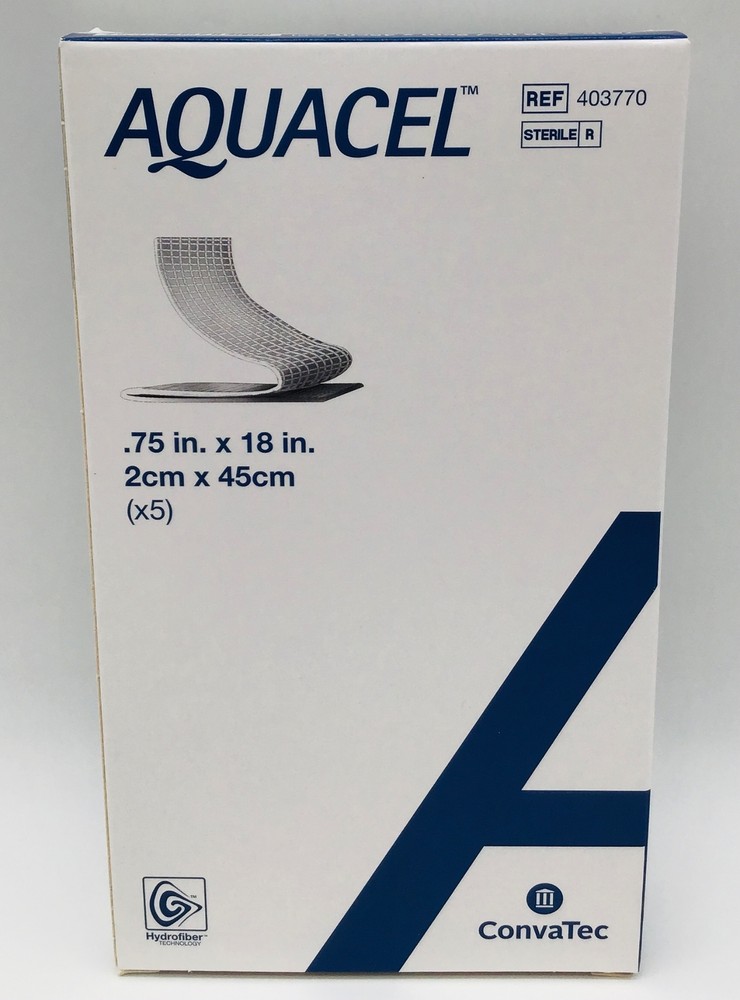 ConvaTec 403770 Aquacel Hydrofiber Dressing with Strengthening Fiber - Box of 5