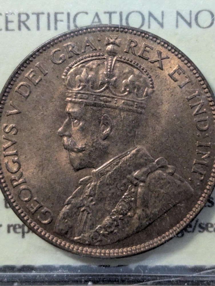 1936, ICCS Graded Newfoundland Large One Cent, **MS-65**XPY 653