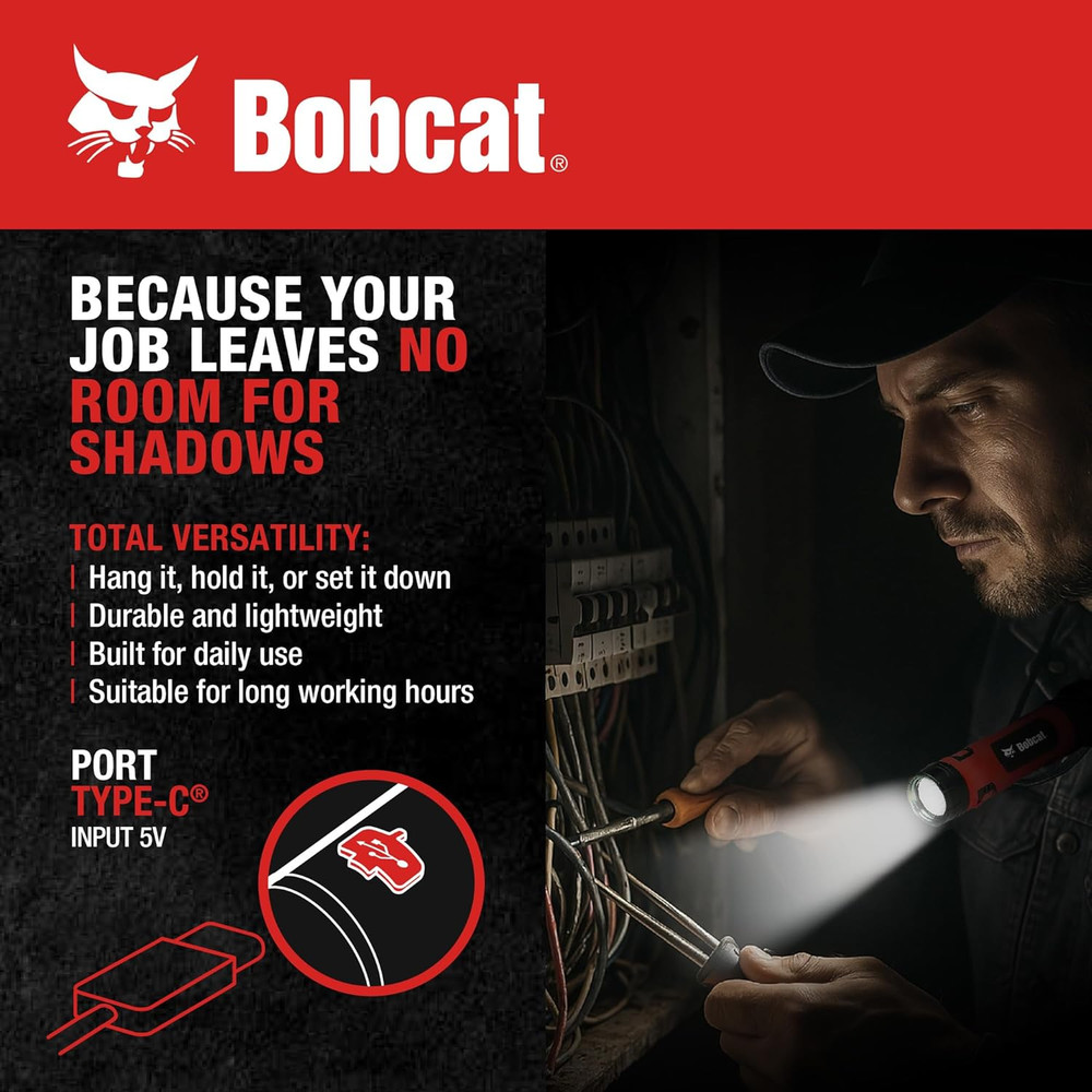 Bobcat Rechargeable Neck Light for Reading, Crafts, and Work – Flexible LED Read