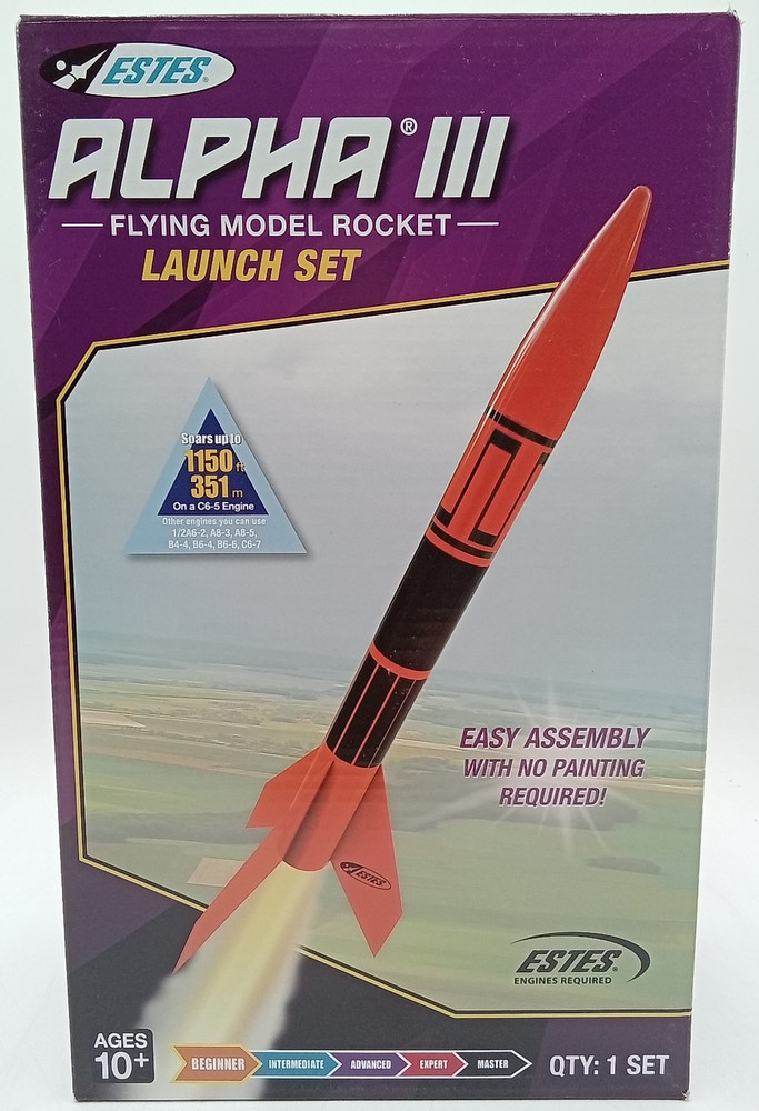 Estes 1427 Alpha III Model Rocket Launch Set Kit