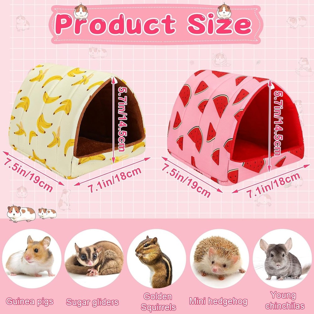 Cute Guinea Pig Hideout, Thickened Cushion, Machine Washable