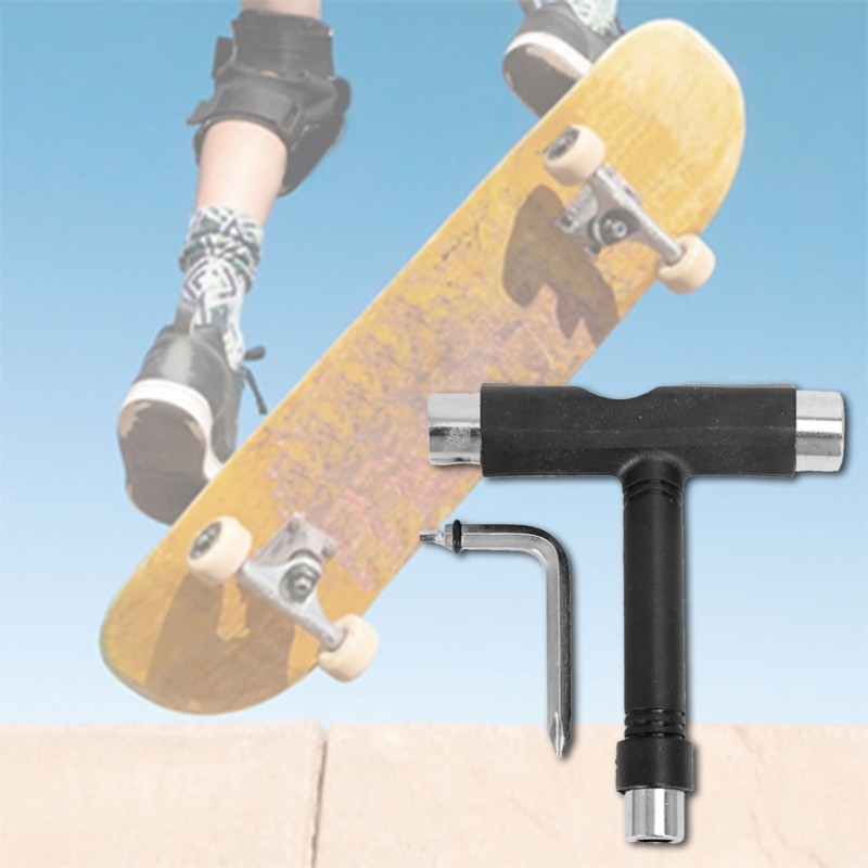 Multifunctional Skateboard Wrench Light Weight T Type Skateboard Tool Enduring
