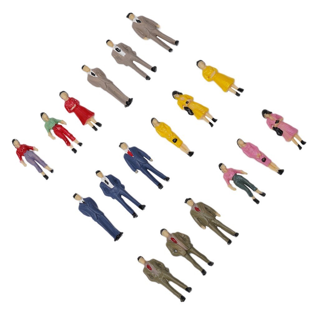 Painted Figures Model Sand Table Beautiful Decoration Multicolor People