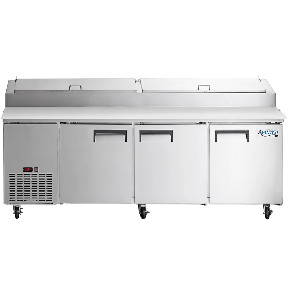 91" 3 Door Refrigerated Pizza Prep Table