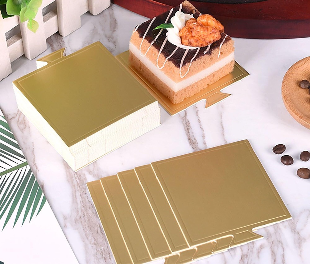 3.1" Mini Cake Base Square Cardboard Perfect for Cake Decorating Cake Dessert...