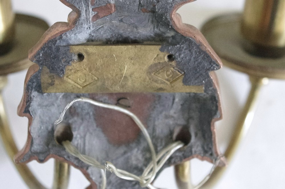 ⭐ MAKE AN OFFER!! Two E. F. Caldwell Bronze Sconces With Winged Putti.