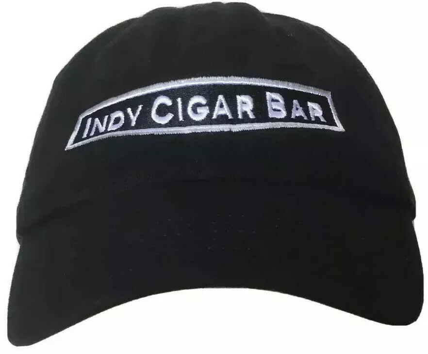 INDY CIGAR BAR Bourbon House Baseball Cap Hat Black Strapback Adjustable New