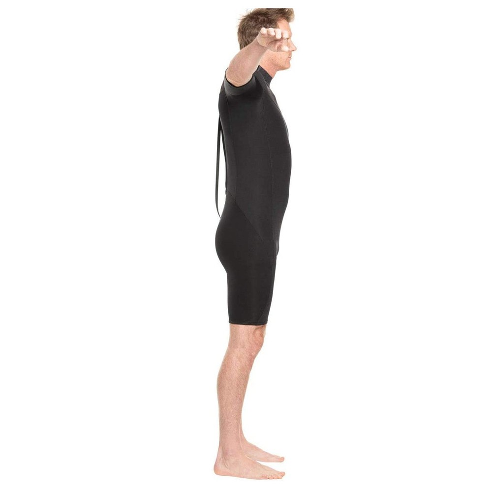 Open Box Bare 2mm Mens Revel Shorty Wetsuit-Grey-Medium