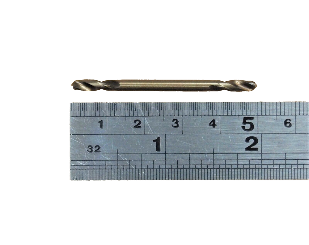 20PC 1/8" TITANIUM DOUBLE END DRILL BITS FULL GROUNDED 500555A