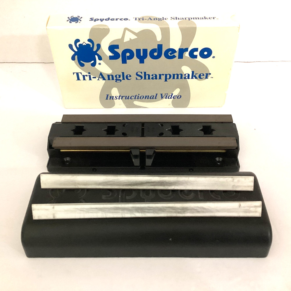 SPYDERCO TRI-ANGLE SHARPMAKER KNIFE SHARPENING KIT MEDIUM & FINE GRIT 204MF