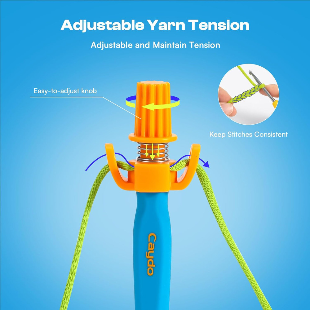 Crochet Tension Tool for Beginners Ergonomic Yarn Guide Holder Tension Control