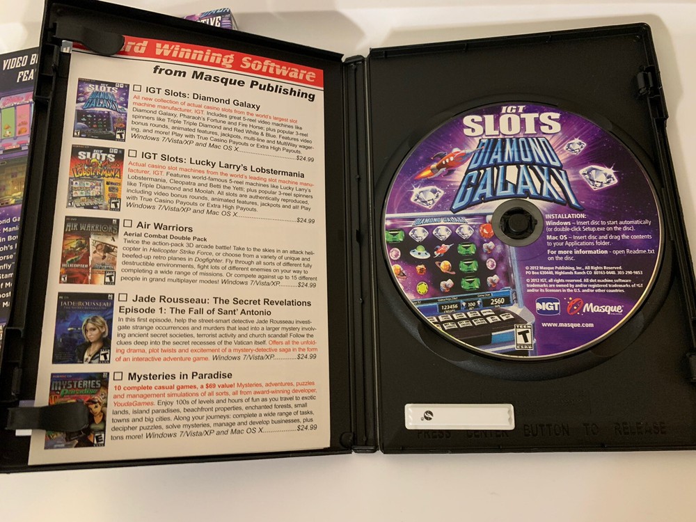 IGT Slots Diamond Galaxy PC/Mac 2012 Authentic Slots