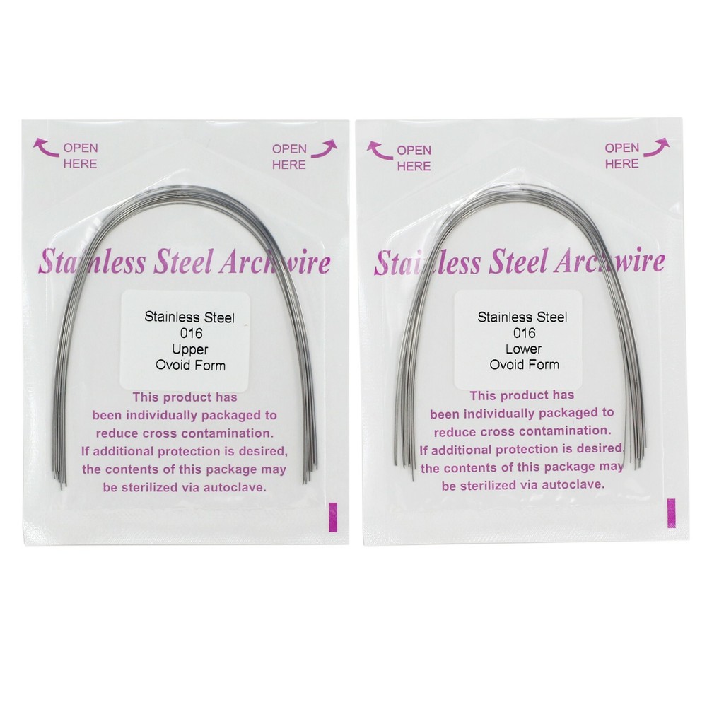 Dental Orthodontic Stainless Steel Arch Wire Round Rectangular Ovoid Upper/Lower