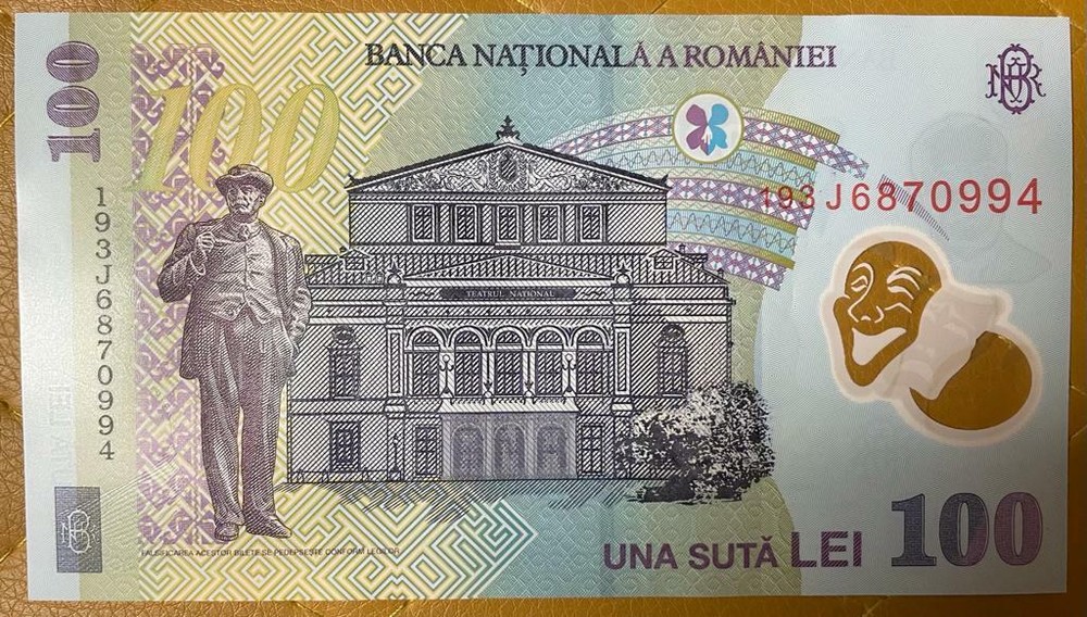 2019 / Romania / 100 Lei / Polymer Banknote / UNC
