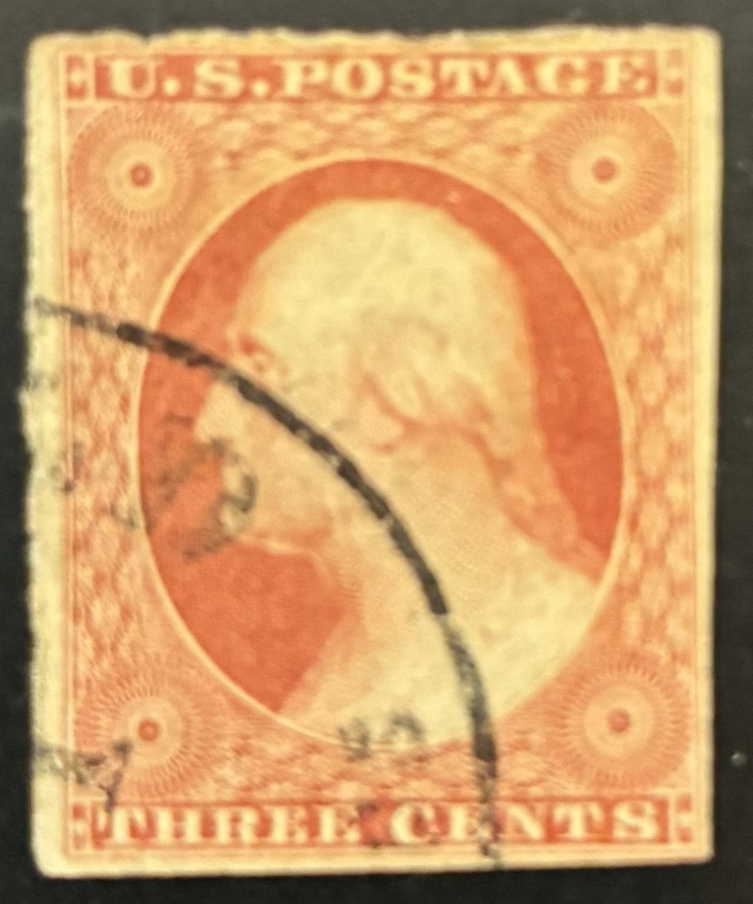 US #11 - nice centering, color, and circular date-stamp cancel