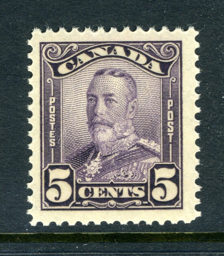 CANADA Scott 153 - NH - 5¢ Deep Violet King George V Scroll Issue (.007)