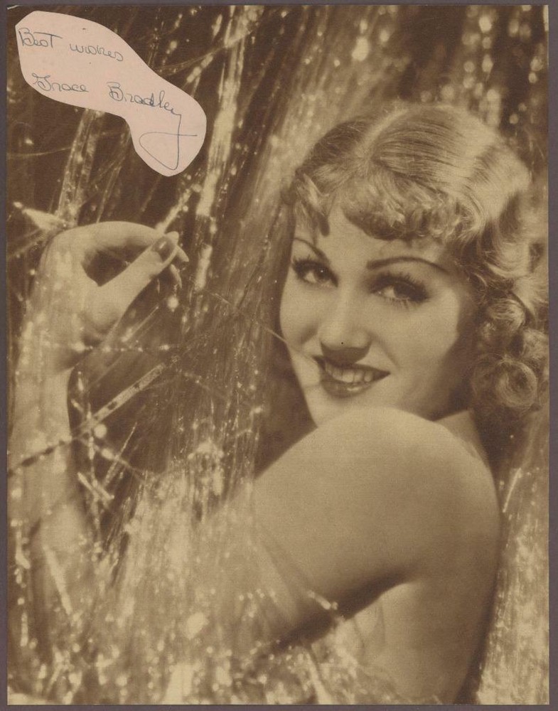 GRACE BRADLEY autograph cut on photo | "Too Much Harmony" - signed