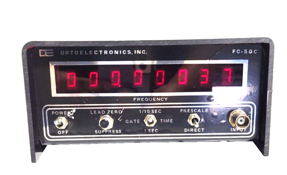 OptoElectronics Model: FC-50C Frequency Counter Used Working