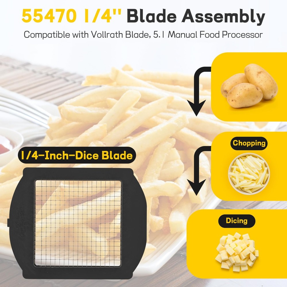 55470 1/4'' Dice Blade Assembly, Direct Blade Assembly Replacement for 55457 ...