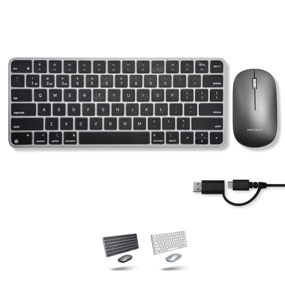 Apple Wireless Keyboard and Mouse for Mac - Dual Mode (Bluetooth + Wired) - M...