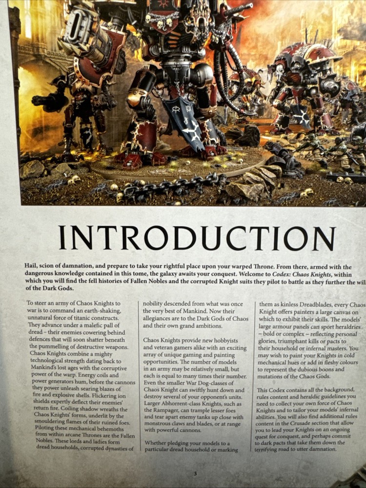 Warhammer 40k Chaos Knights Codex 9th Edition Special Edition